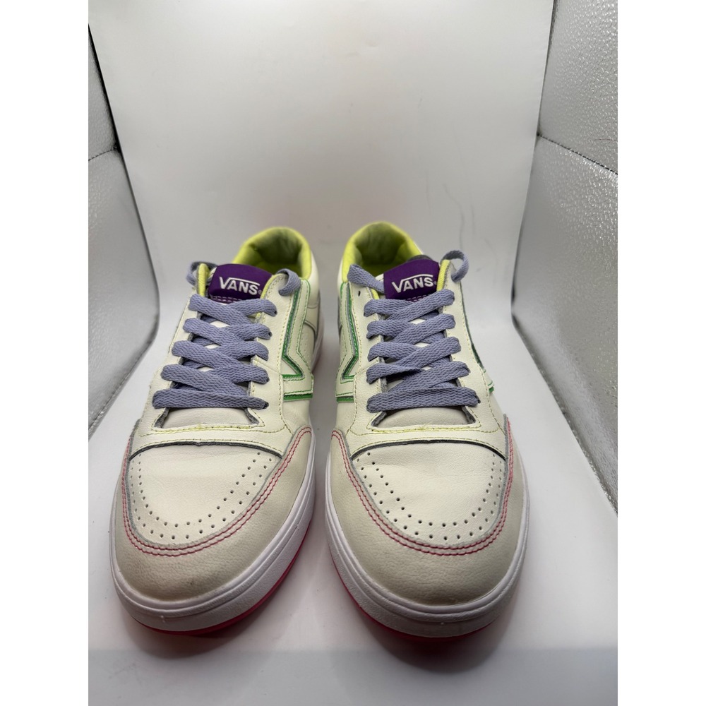 Vans Lowland CC ComfyCush Sneakers Cream Purple Pink Green Mens 8 Womens 9.5